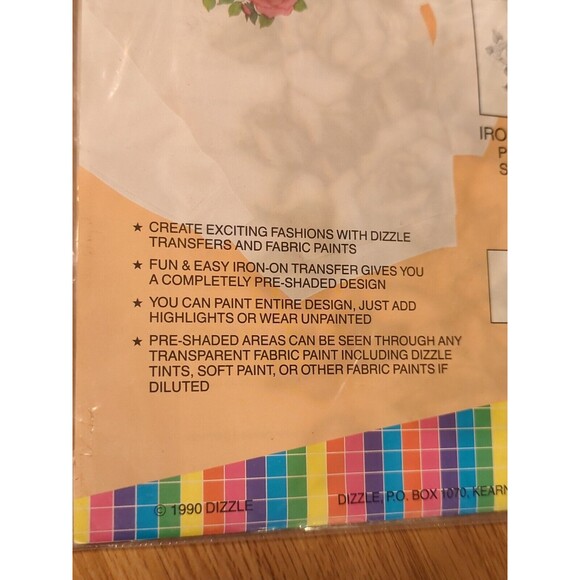 Dizzle Art Pre Shaded Fashion Iron On Transfer Roses 50053 Floral - Picture 5 of 9